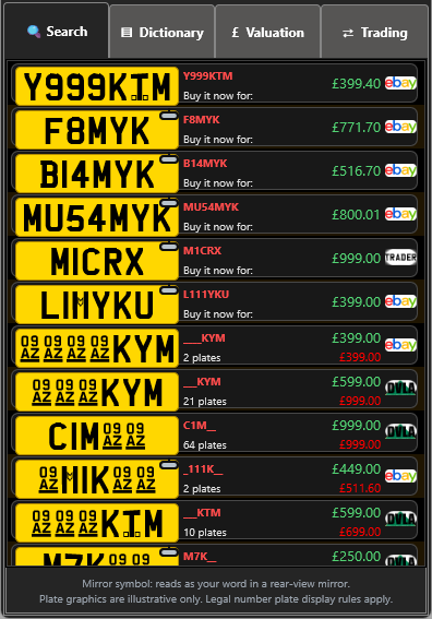 RegFinder registration results for KIM